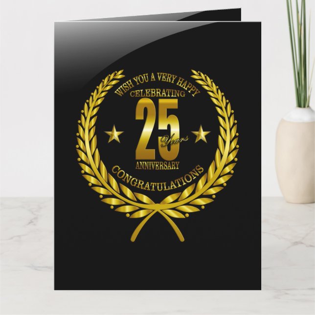 Tarjeta De Agradecimiento Congratulations to the 25th Anniversary (Anverso)