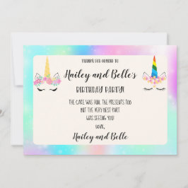 Tarjeta de agradecimiento conjunta de cumpleaños d