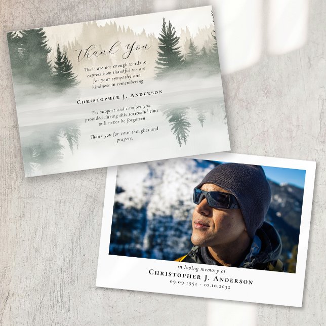 Tarjeta De Agradecimiento Conmemoración del funeral conmemorativo de la foto (Subido por el creador)