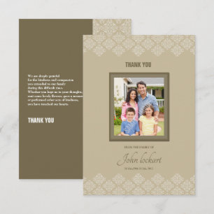 Tarjeta de agradecimiento conmemorativa