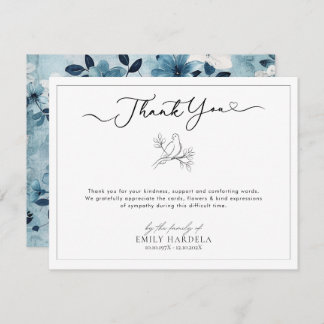 Tarjeta de agradecimiento conmemorativa Dove Class