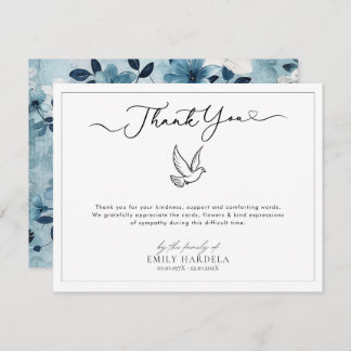 Tarjeta de agradecimiento conmemorativa Dove Cross