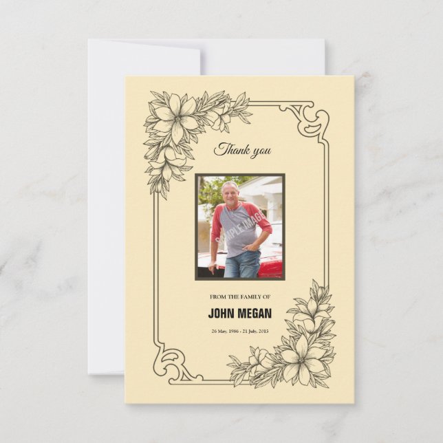 Tarjeta de agradecimiento conmemorativo (Anverso)