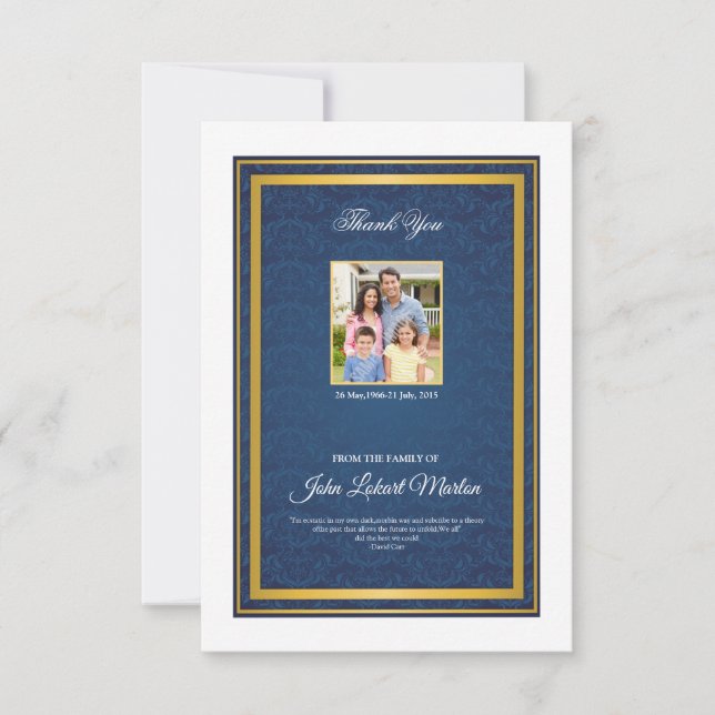 Tarjeta de agradecimiento conmemorativo (Anverso)