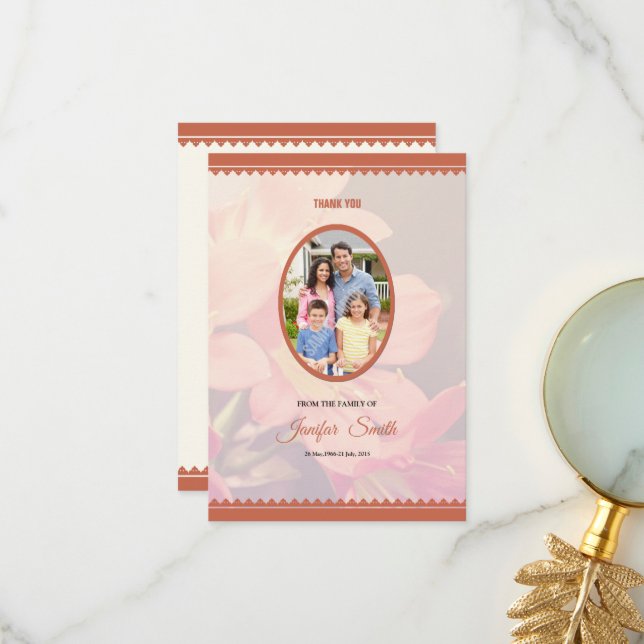 Tarjeta de agradecimiento conmemorativo (Anverso/Reverso In Situ)