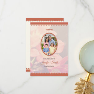 Tarjeta de agradecimiento conmemorativo