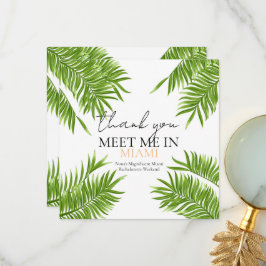 Tarjeta De Agradecimiento Conoce mi vacaciones de Bachelorette en Miami