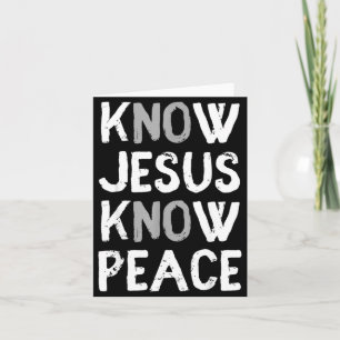 Tarjeta De Agradecimiento Conocer a Jesús Conocer la Paz Jesús Fe Cristiana 