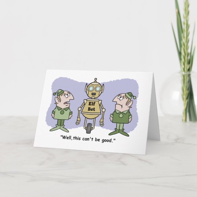 Tarjeta De Agradecimiento Conozca al elfo-bot (Anverso)