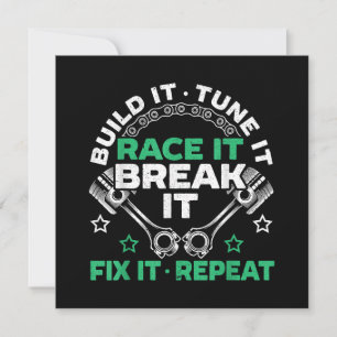 Tarjeta De Agradecimiento Construir Tune It Race It Break It Fije It Repetir
