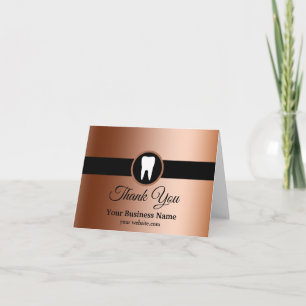 Tarjeta De Agradecimiento Consultorio Dental Rosa Elegante Moderno