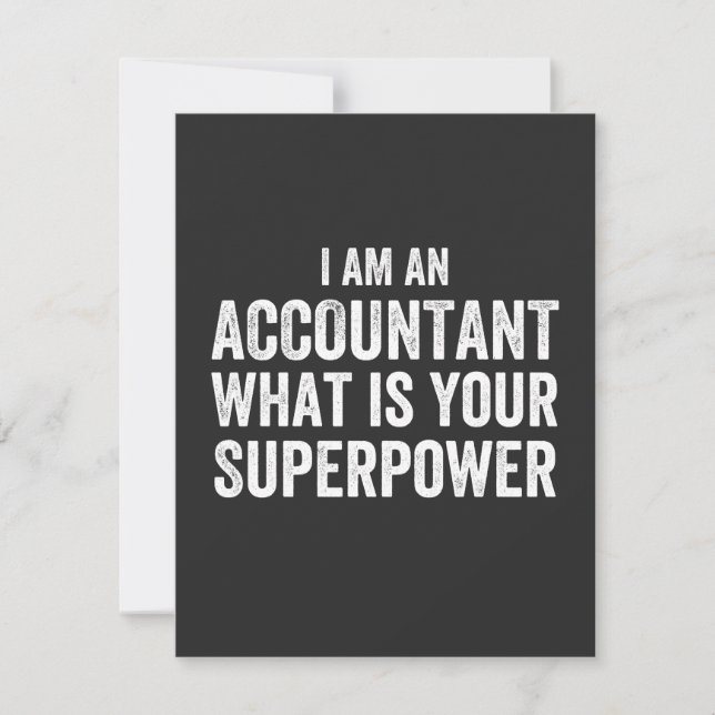 Tarjeta De Agradecimiento contador ¿Cuál es tu superpoder? (Anverso)
