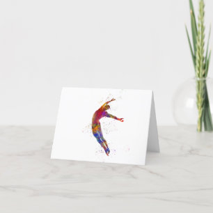 Tarjeta De Agradecimiento Contemporary dance in watercolor
