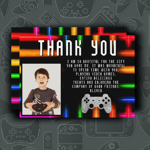 Tarjeta De Agradecimiento Controlador de videojuegos Foto de cumpleaños de j