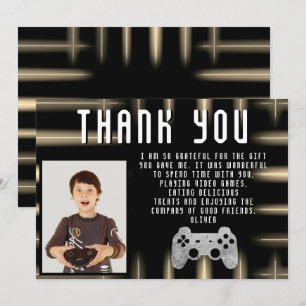 Tarjeta De Agradecimiento Controlador de videojuegos Foto de cumpleaños de j