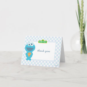 Tarjeta De Agradecimiento Cookie Monster Baby Birthday Gracias