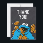 Tarjeta De Agradecimiento Cookie Monster Birthday Chalkboard Gracias<br><div class="desc">Gracias a toda tu familia y amigos por venir al cumpleaños de tu hijo con estas notas de cumpleaños de pizarra con Cookie Monster. Personalice agregando su mensaje de agradecimiento a su personalizado.</div>