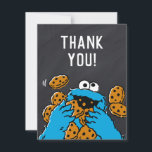 Tarjeta De Agradecimiento Cookie Monster Birthday Chalkboard Gracias<br><div class="desc">Gracias a toda tu familia y amigos por venir al cumpleaños de tu hijo con estas notas de cumpleaños de pizarra con Cookie Monster. Personalice agregando su mensaje de agradecimiento a su personalizado.</div>