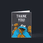 Tarjeta De Agradecimiento Cookie Monster Birthday Chalkboard Gracias<br><div class="desc">Gracias a toda tu familia y amigos por venir al cumpleaños de tu hijo con estas notas de cumpleaños de pizarra con Cookie Monster. Personalice agregando su mensaje de agradecimiento a su personalizado.</div>