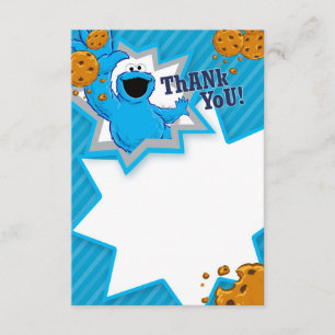 Tarjeta De Agradecimiento Cookie Monster Gracias