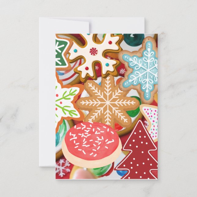 Tarjeta De Agradecimiento Cookies de navidades (Anverso)