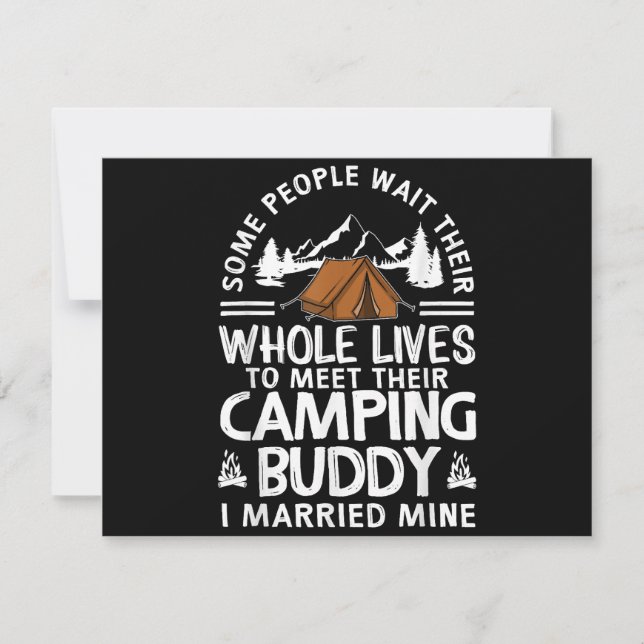 Tarjeta De Agradecimiento Cool Camping Buddies Gift For Men Women Funny Husb (Anverso)
