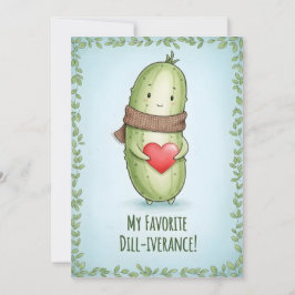 Tarjeta De Agradecimiento Cool Pickle Lover Dill With It funny pun gift