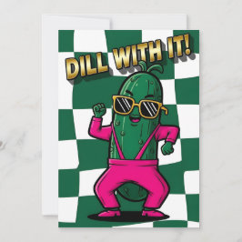 Tarjeta De Agradecimiento Cool Pickle Lover Dill With It funny pun gift