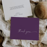 Tarjeta De Agradecimiento Coordenadas acuáticas modernas | Púrpura<br><div class="desc">Esta moderna tarjeta de agradecimiento a las acuarelas coordinadas en color púrpura es perfecta para un elegante boda contemporáneo. El sencillo diseño de ciruela morada y blanco presenta una tipografía industrial única con un estilo boho moderno. Personalizable de cualquier color. Mantenga el diseño minimalista y elegante, tal como está, o...</div>