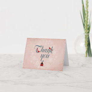 Tarjeta de agradecimiento ~ Copo de nieve rosa en 