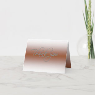 Tarjeta de agradecimiento - Coppertone difuso