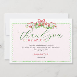 Tarjeta De Agradecimiento Coqueta Fruta Dulce Cumpleaños de cualquier edad