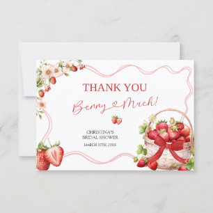 Tarjeta De Agradecimiento Coquette Berry In Love Shower