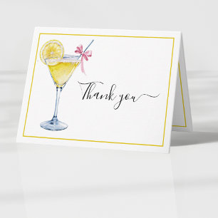Tarjeta De Agradecimiento Coquette Limón Cóctel Martini