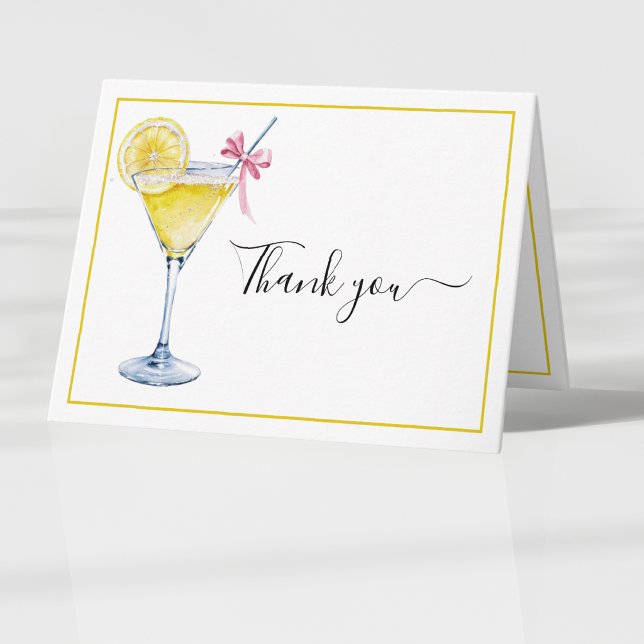 Tarjeta De Agradecimiento Coquette Limón Cóctel Martini (Subido por el creador)