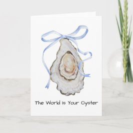 Tarjeta De Agradecimiento Coquette Oyster Watercolor