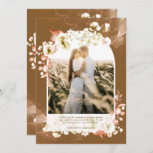 Coral Floral Marrón Terroso Moderno FOTO DE GRACIA