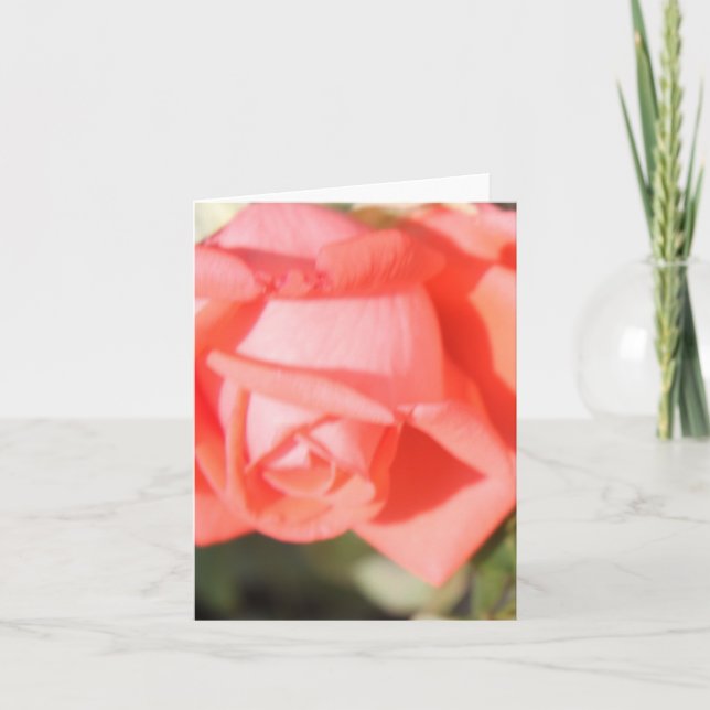 Tarjeta De Agradecimiento Coral Rosa Notecards (Anverso)