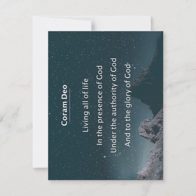 Tarjeta De Agradecimiento Coram Deo (Anverso)