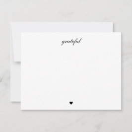 Tarjeta De Agradecimiento Corazón Agradecido Elegante Escritura Dinero Antig