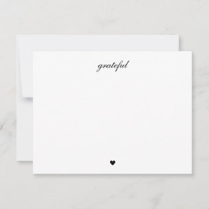 Tarjeta De Agradecimiento Corazón Agradecido Elegante Escritura Dinero Antig