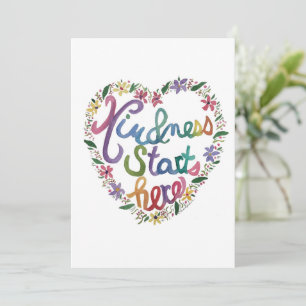 Tarjeta De Agradecimiento Corazón Amable