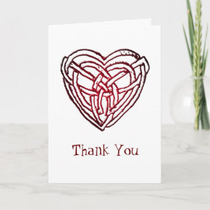 Tarjeta De Agradecimiento Corazón celta - "gracias"