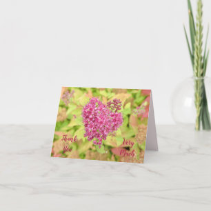 Tarjeta De Agradecimiento Corazón de flor natural - perforado por flecha.