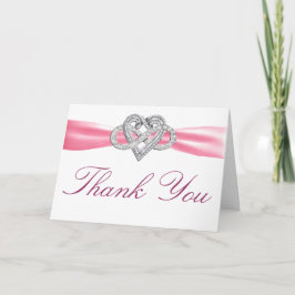 Tarjeta de agradecimiento Corazón de Infinito Rosa
