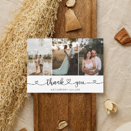 Tarjeta De Agradecimiento Corazón de la caligrafía de la escritura de mano l