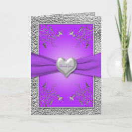 Tarjeta de agradecimiento Corazón de Lavanda y Pew