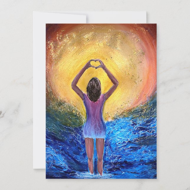 Tarjeta De Agradecimiento Corazón de mano (Anverso)