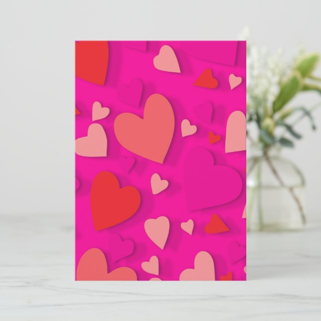 Tarjeta De Agradecimiento Corazón de papel decorativo 2 (Anverso de pie)