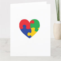 Corazón de rompecabezas del autismo
